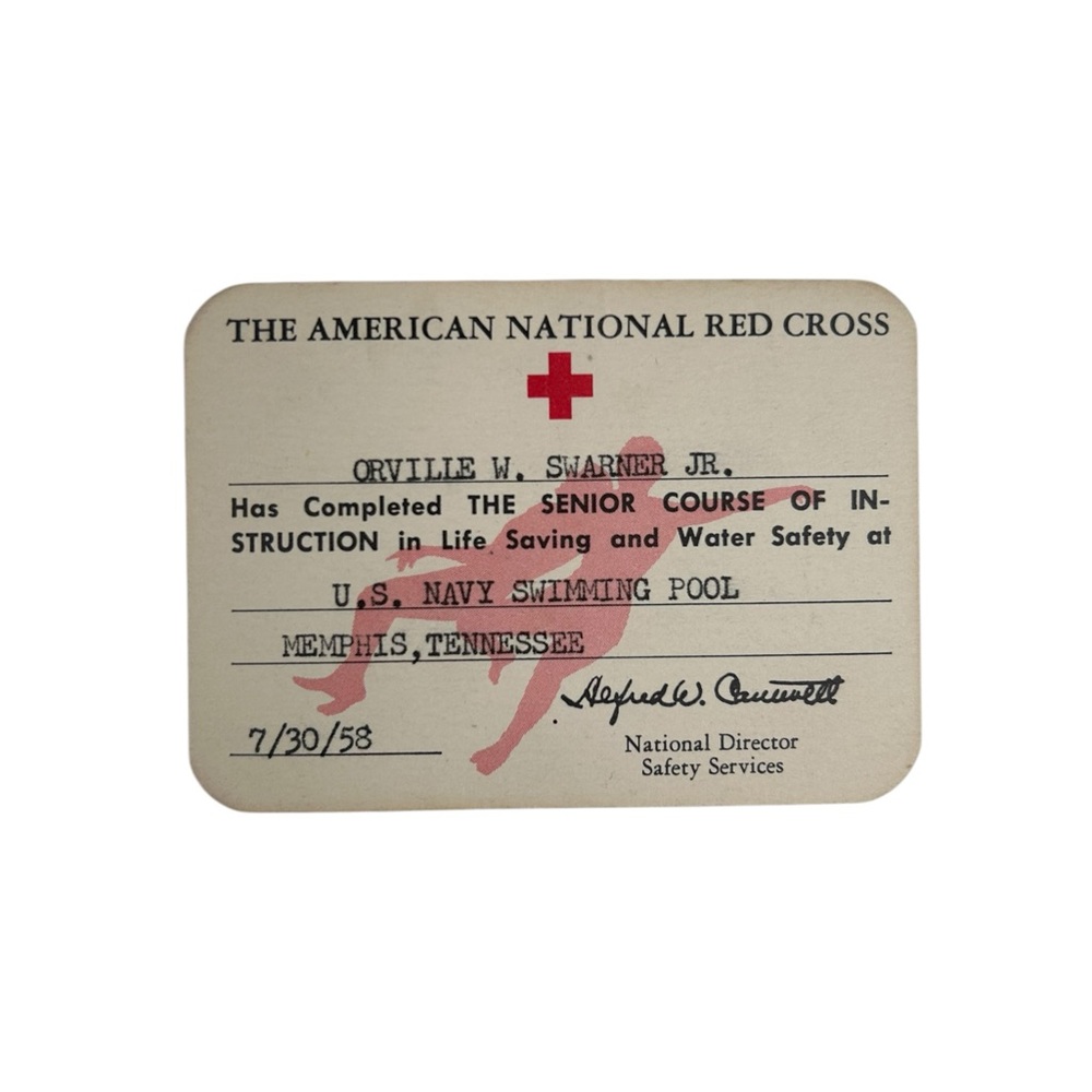 Vintage 1950s American Red Cross Life, Saving and Water Safety Card TENNESSEE